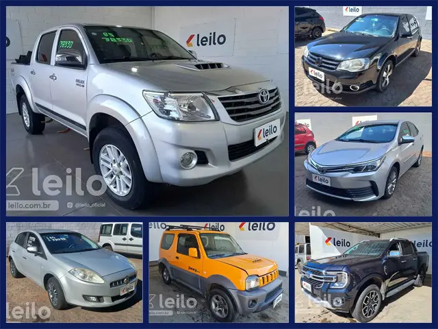 Toyota Hilux e Corolla, Volkswagen Golf, Ford Ranger e outros veículos no leilão de Seguradora