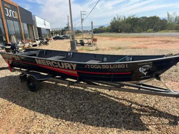 Barco de Aluminio com Motos de popa Mercury 15 hp