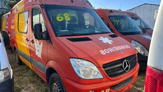 Leilão de Viatura dos Bombeiros tem Ford F250, Sprinter, Agrale Marrua e L200 a partir de 4 mil Reais