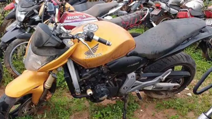 Suzuki GSX, Hornet, XRE e outras motos a partir de 250 Reais no leilão de Combate ao Trafico de Drogas