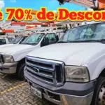 leilão de frota Ford Cargo e caminhonetes de companhia de energia