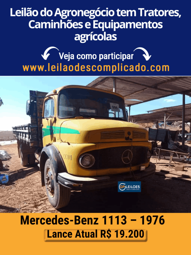 Leilão do Agronégocio tem Tratoes, Caminhões e Equipamentos agricolas a partir de R$ 2.345