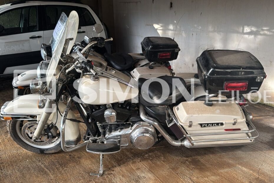 Motos Harley Davidson Road King Police, carros e SUV no leilão de Frota da Polícia Civil