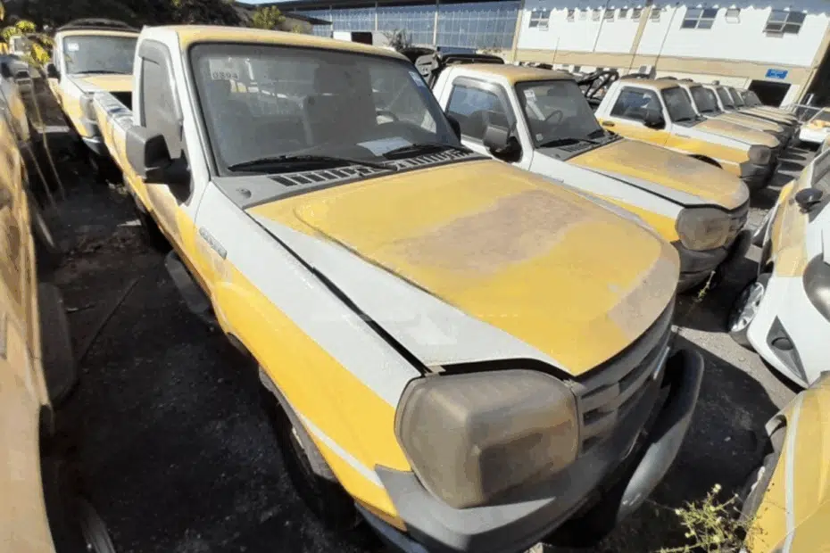 78 Caminhonetes Ford Ranger 4x4 Diesel no Leilão de frota da CET