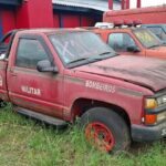 Caminhonetes Ford F1000 e GM Silverado leilão dos Bobeiros