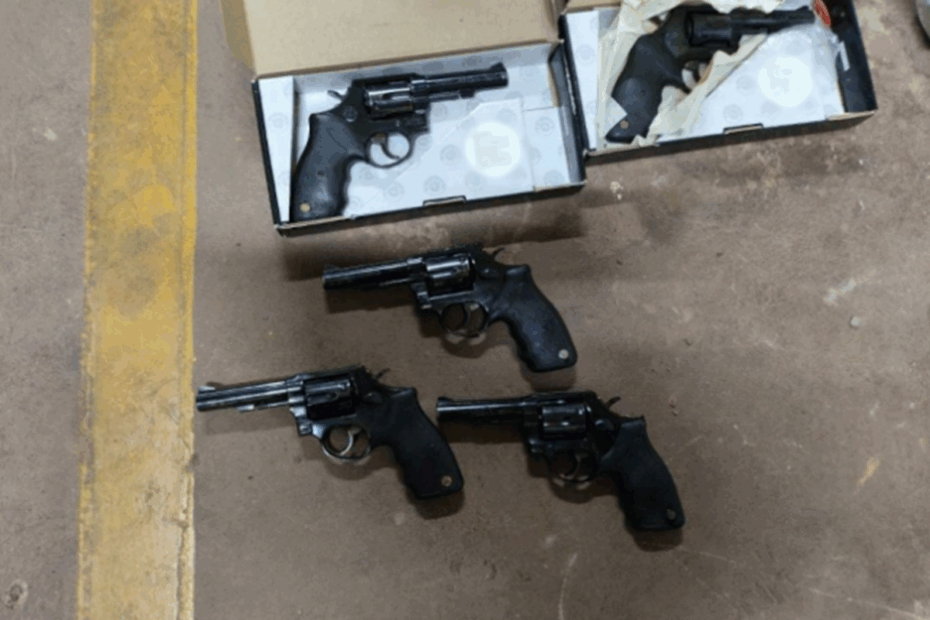 Revolver Taurus calibre 38 em até 30x com 25% de entrada no leilão da Justiça do Trabalho