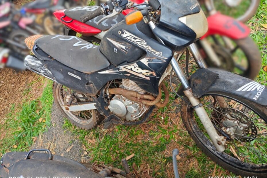 Honda Falcon Por R$ 55 e outras motos no leilão do Tribunal de Justiça do MS