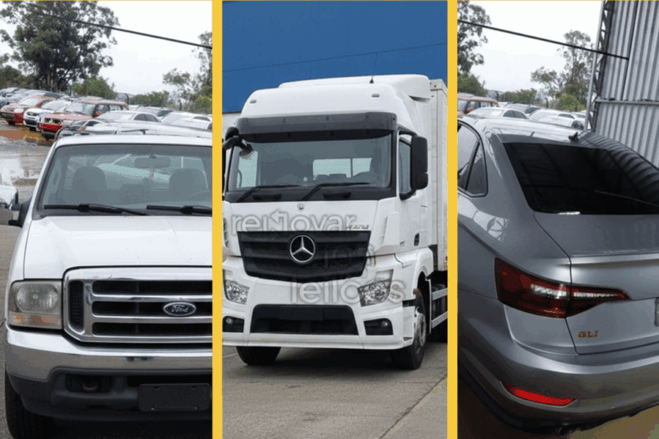 Leilão de Veículos Retomados Caminhonetes, Caminhões e Carros a Partir de R$ 10 Mil
