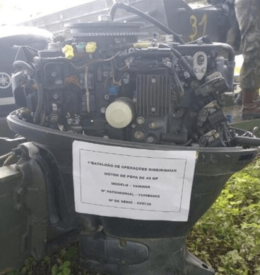 MOTOR DE POPA MARANELLO, 40HP Leilão da marinha