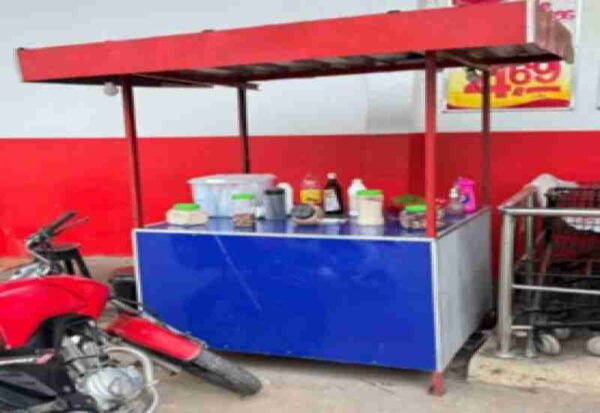 Barraca cachorro quente em alumínio leilão de veículos TRT