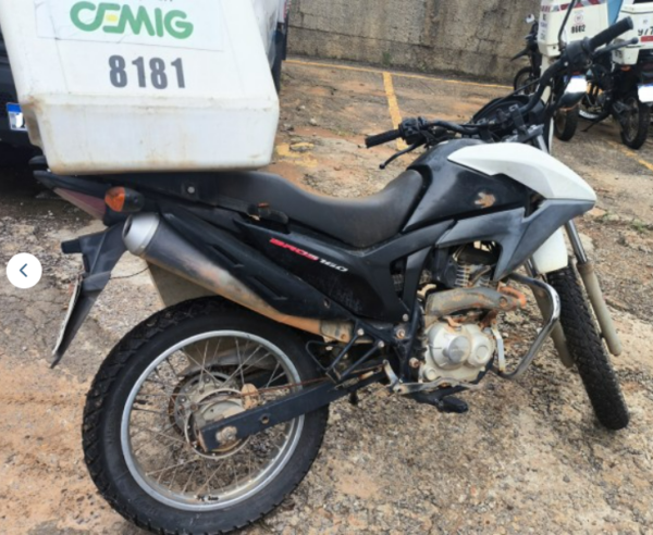 Moto Honda NXR160 Bros leilão veículos de frota da Telemont