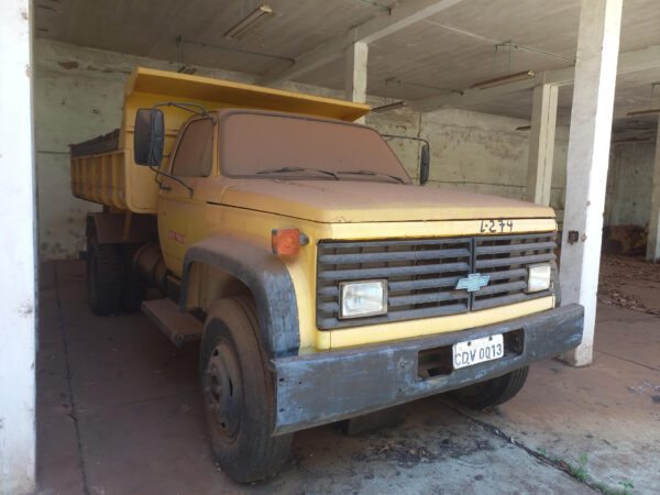 Caminhão Chevrolet AMARELA leilão de veiculos DER são paulo