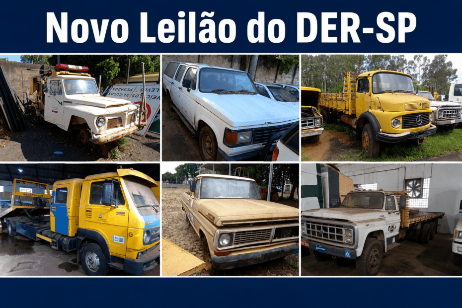 Caminhão Ford por R$ 1 Mil e Clássicos Leilão do DER-SP