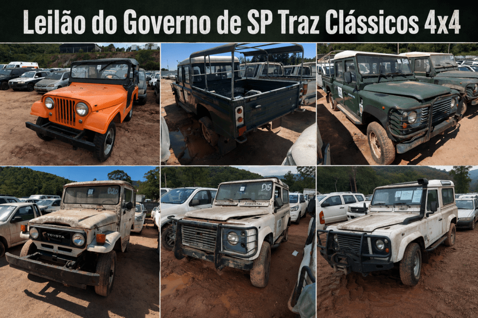 Governo de SP Traz Clássicos 4x4 com Land Rover Defender, Toyota Bandeirante e Ford Jeep
