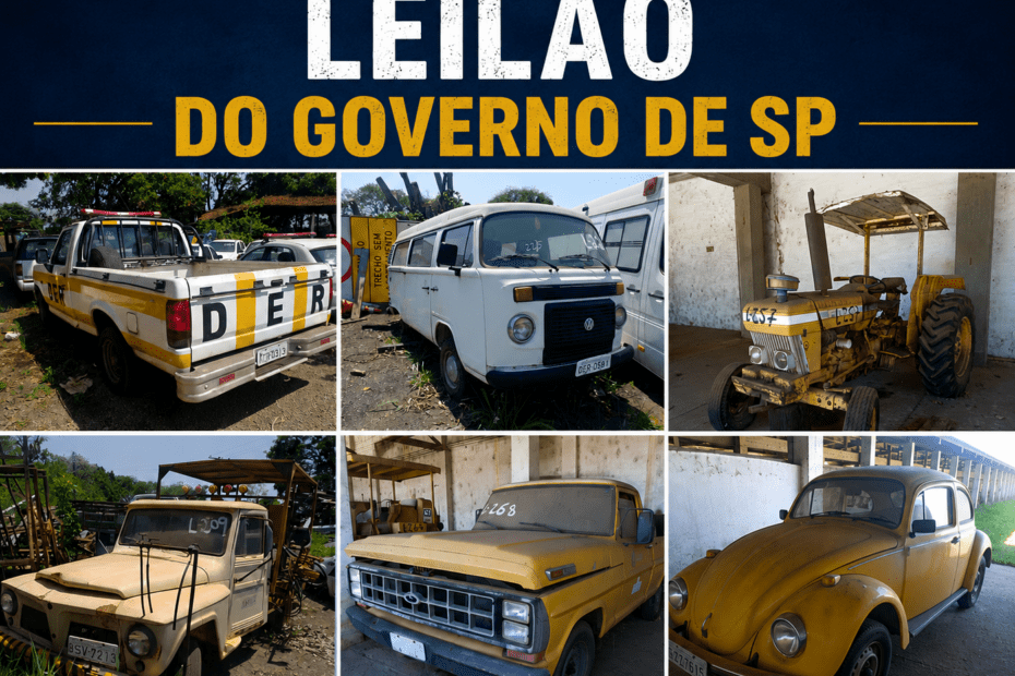 leilão veiculos DER SP Caminhonete Ford F-1000