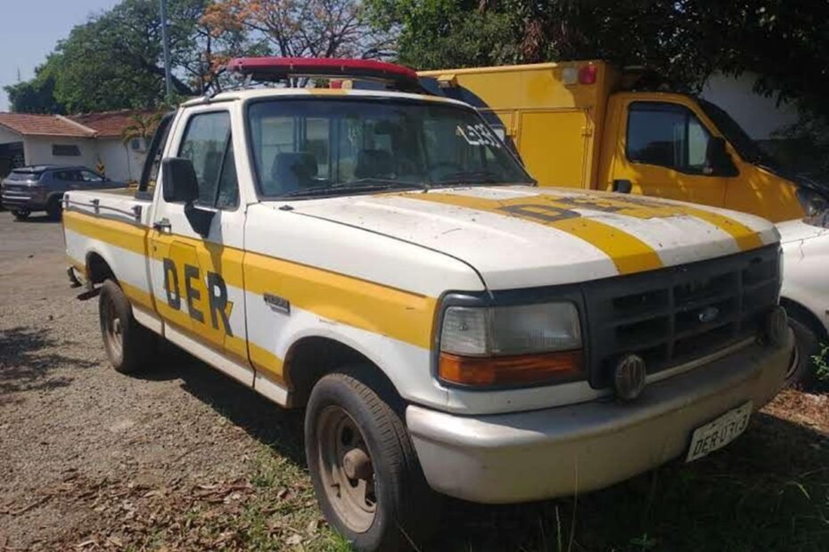 leilão veiculos DER SP Caminhonete Ford F-1000