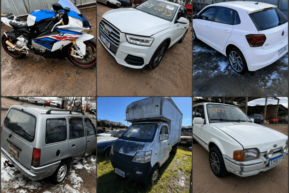 BMW S1000 RR por R$ 1.500 e Audi Q3 por R$ 3 Mil Leilão do Detran-RS