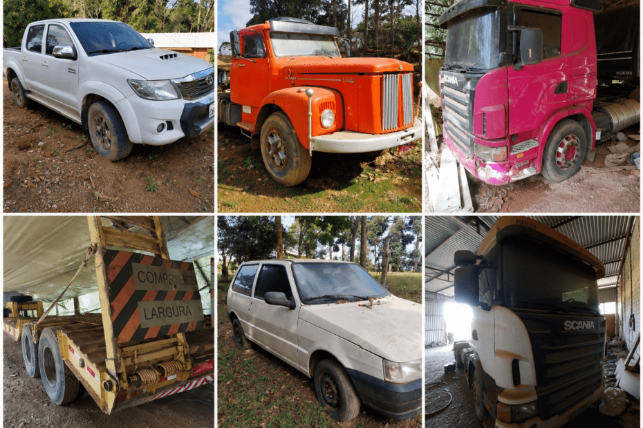 Leilão do Tribunal de Justiça Traz Hilux, Caminhões Scania e Carreta Prancha